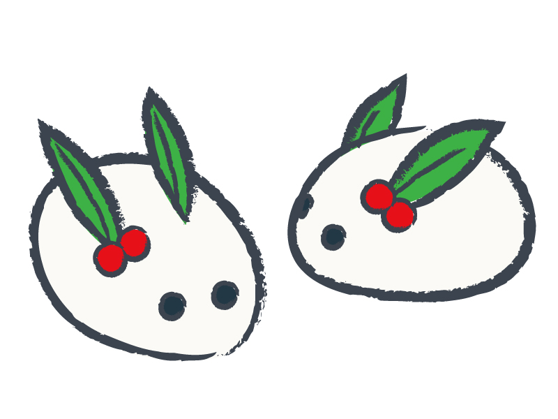 簡単 お正月イラストの描き方年賀状やぽち袋に使えるゆるめ絵柄♪ procreate