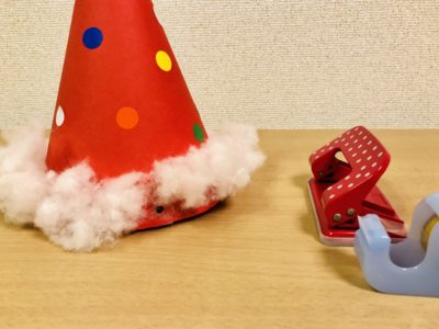 クリスマス製作：スケルトンなサンタ帽子の作り方