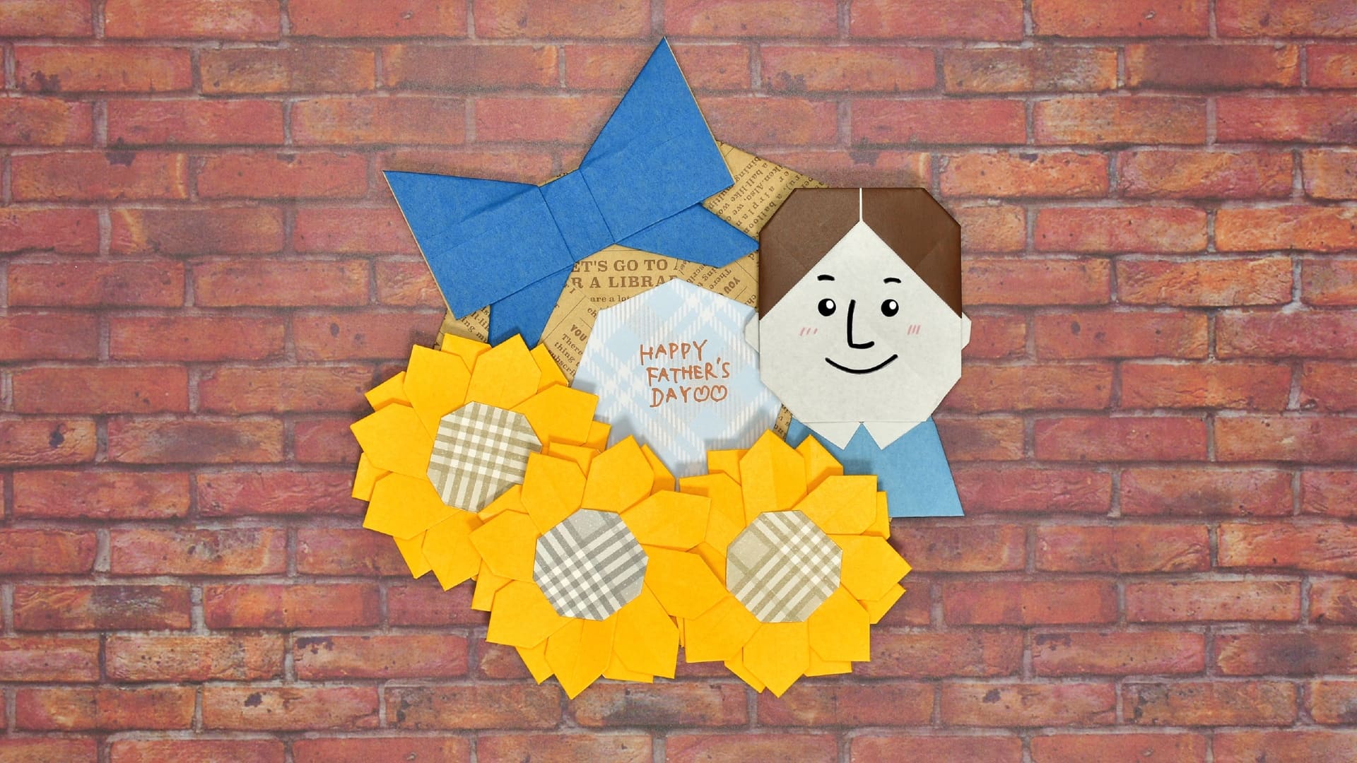 花の折り紙 簡単な花束の作り方音声解説付☆Origami Easy bouquet tutorial