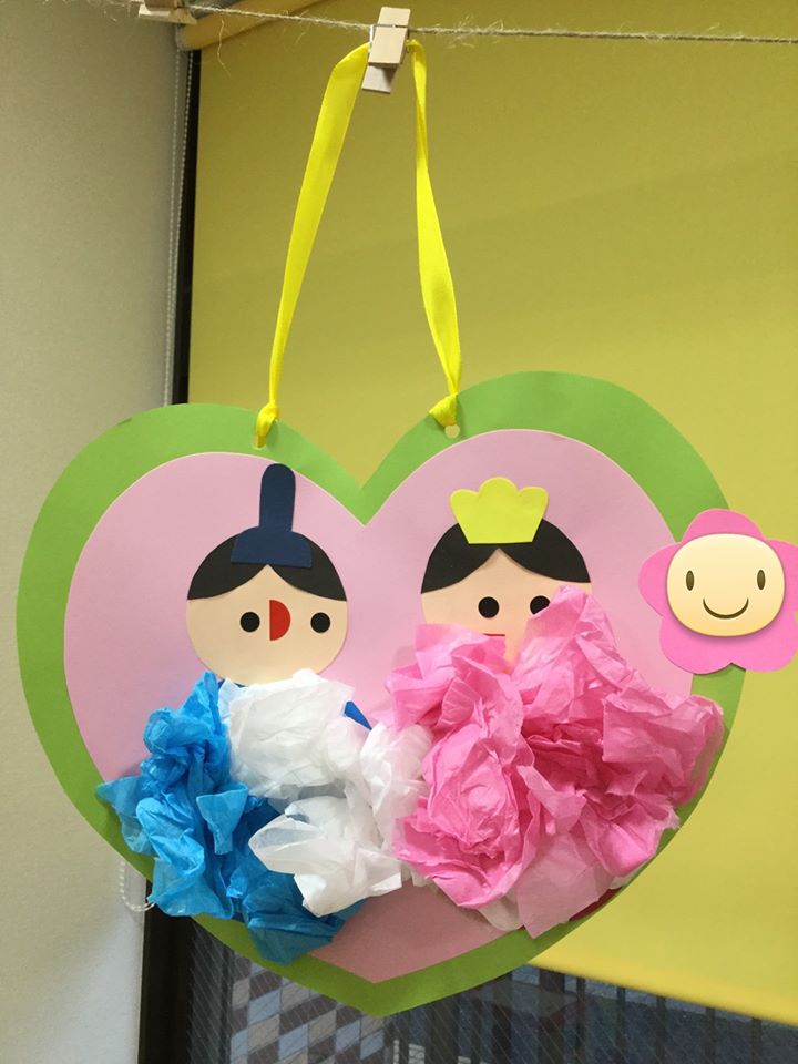 保育制作 ひな祭り制作おひなさまお花紙・紙皿