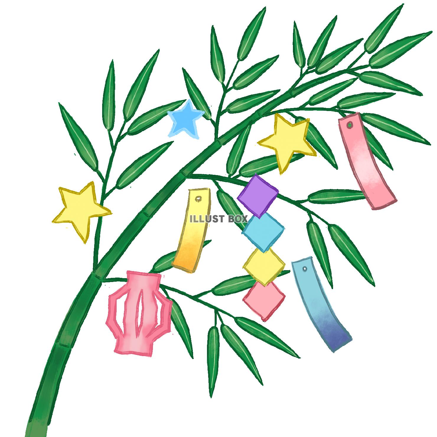 七夕の笹飾りの無料フリーイラスト - イラストストック