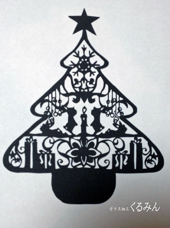 No.1 クリスマスオーナメント切り絵を楽しむ