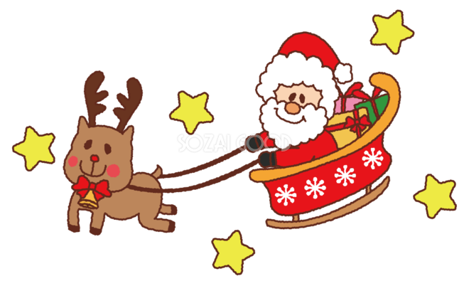 無料イラストクリスマスツリーの前のサンタクロースパブリックドメインQ：著作権フリー画像素材集