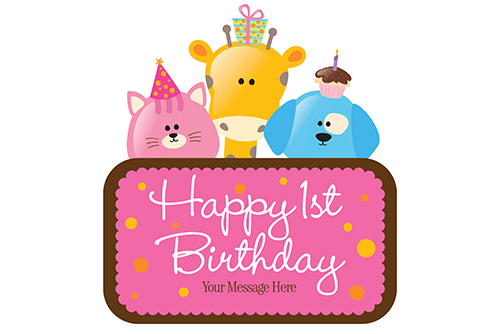 Happy Birthday誕生日おめでとう 英語ロゴ：イラスト無料