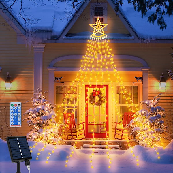 DENKO HOME クリスマスツリー ソーラー 埋込み型 2個セット 屋外用 2way点灯 LED20球 イルミネーション ソーラー充電式 防水防雨 IP44 飾り付 : バラエティ本舗 - 通販 - Yahoo!ショッピング