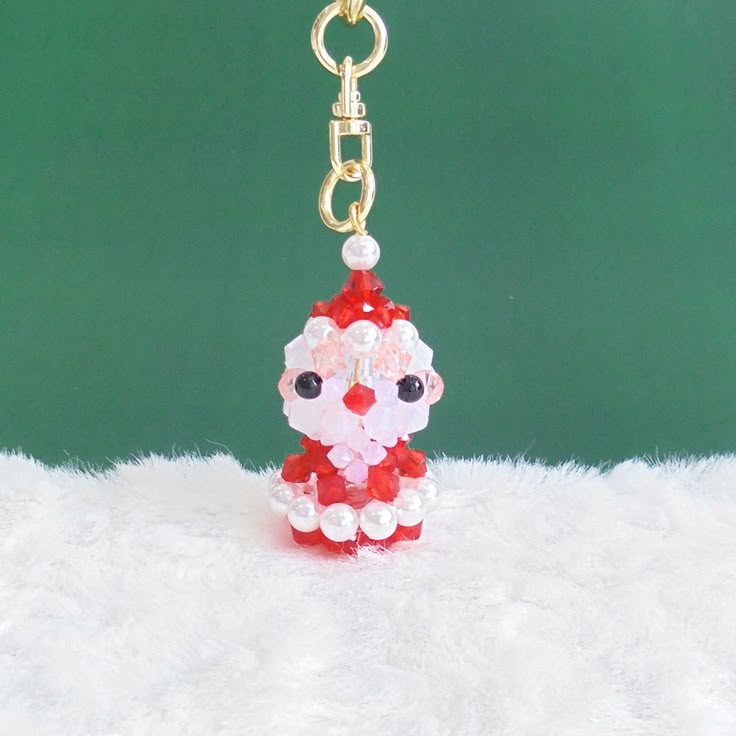 ビーズキット コロコロクリスマスキーホルダ