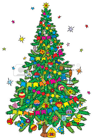 クリスマスツリーの手描きイラストのセット かわいい 雪の結晶 冬 12月のイラスト素材70036432- PIXTA