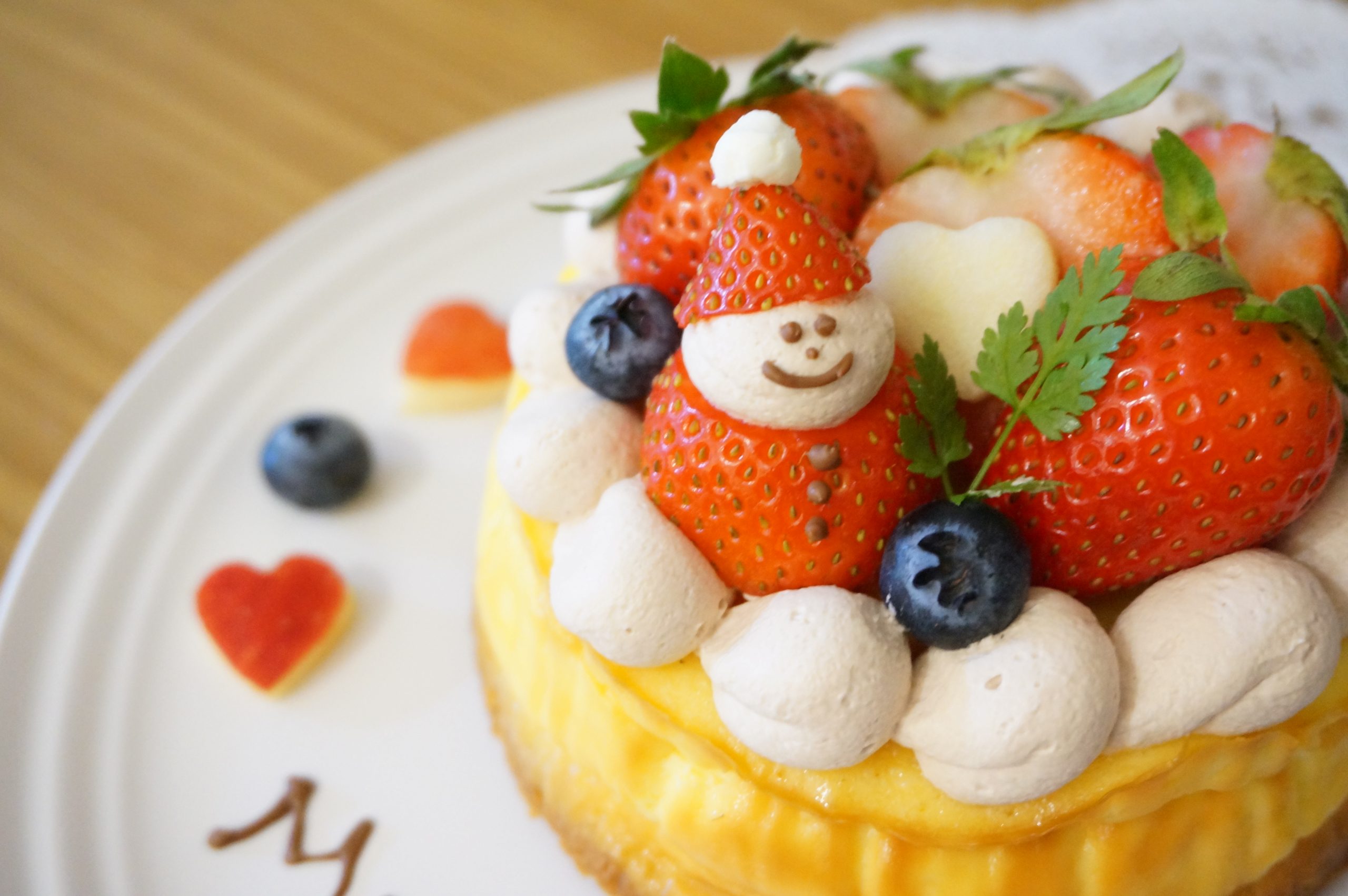 しっとりベイクドチーズケーキ クリスマスアレンジ