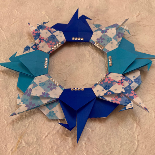 折り紙 壁面飾り 冬 招き猫とへびのお正月リースYahoo!フリマ 旧PayPayフリマ