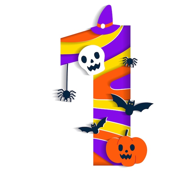 ハロウィン数字の教材 Halloween Numbers ハロウィーン Halloween -英語教材、英語遊び、壁面製作、知育教材特集