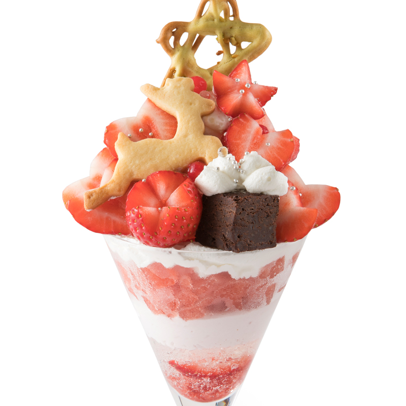 抹茶華やかに。いちごとベリーの「クリスマスパフェ」登場宇治の老舗茶舗 京はやしや