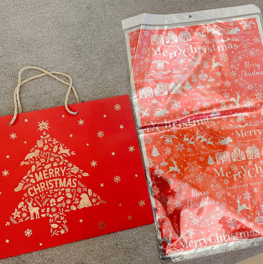 セリアでクリスマスラッピング！包装紙やシール、カードでかわいく