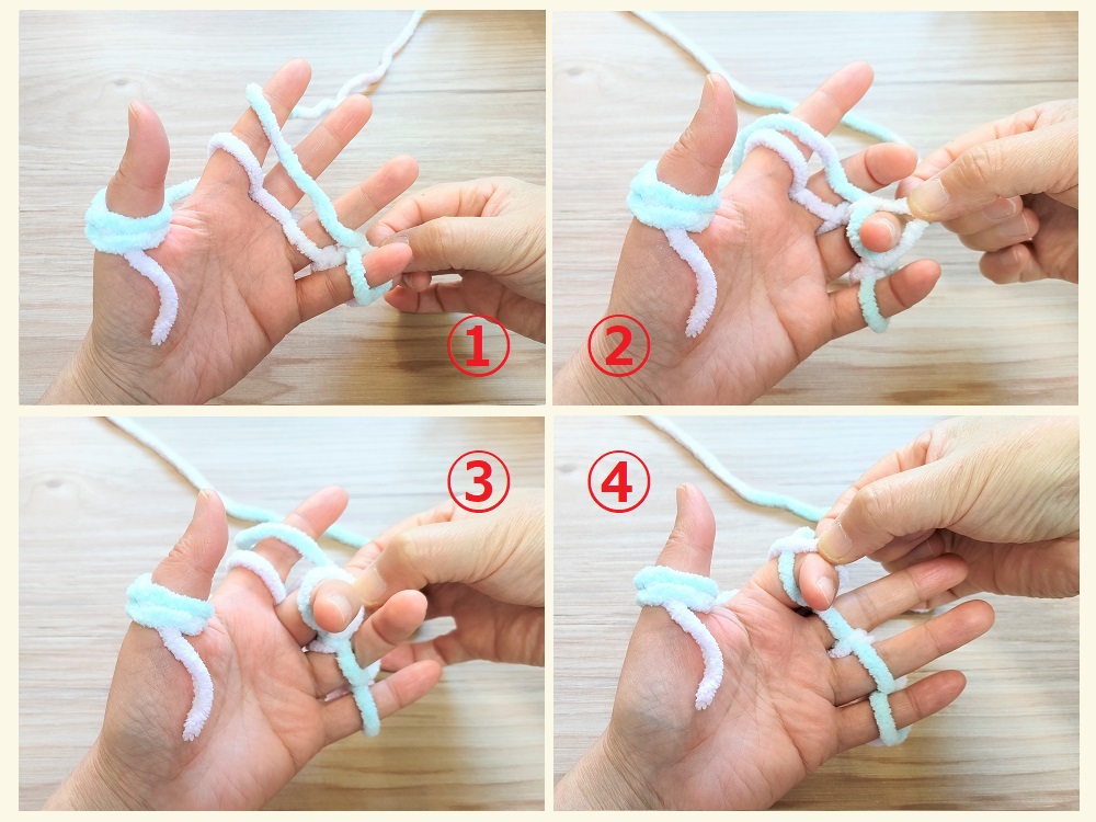 キッズマフラー 指編み の作り方帽子ファッション アトリエハンドメイドレシピ 作り方 と手作り情報サイト