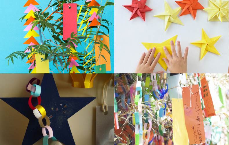 折り紙 笹の葉七夕飾りかんたん