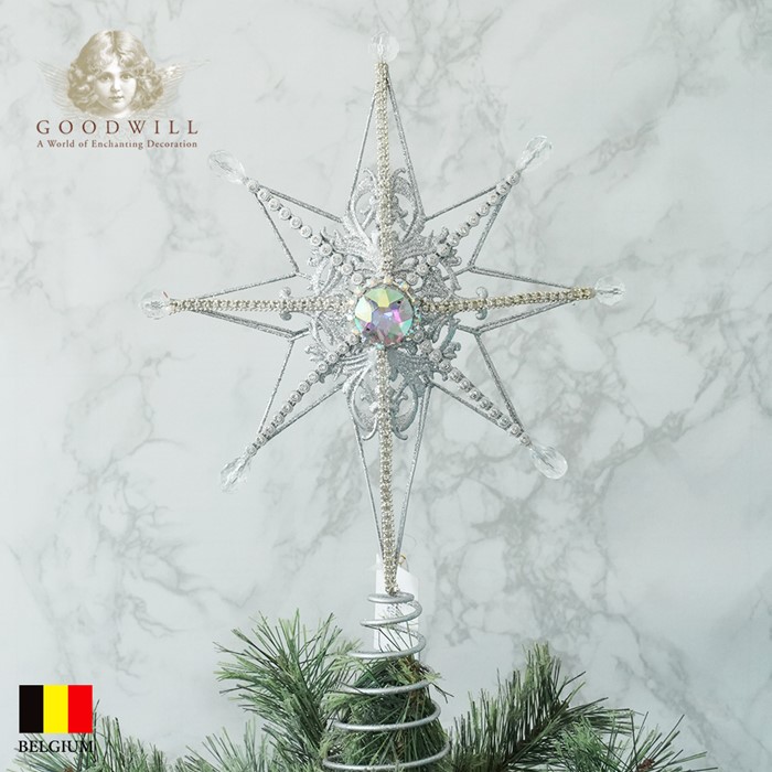 手作り星のクリスマスツリートップスター折り紙