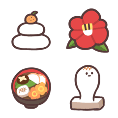 年末年始お正月用絵文字のLINE絵文字画像、情報など