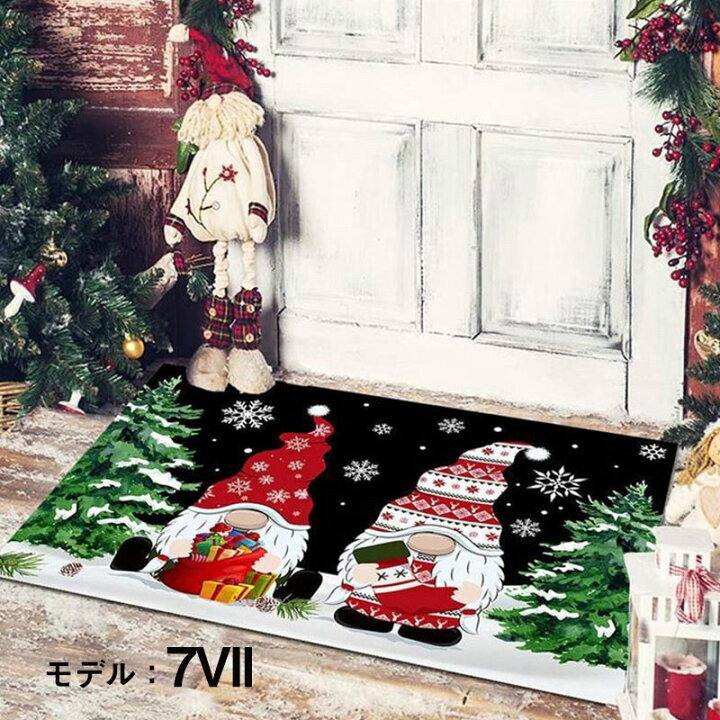 1pc クリスマス玄関マット バスルームラグ フットパッド ポリエステル滑り止めカーペット 水耐油玄関マット 寝室バルコ - Temu Japan
