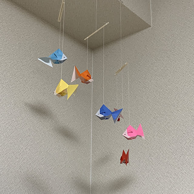 折り紙夏リース＊あさがおと金魚 - 0R1GAM1'S GALLERYminne byGMOペパボ 国内最大級のハンドメイド・手作り通販サイト