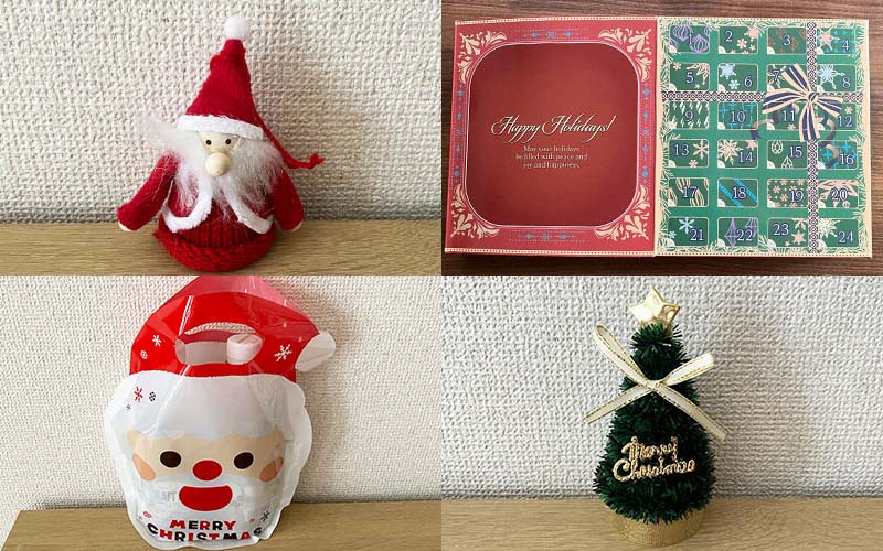 ダイソーのクリスマスグッズ＆ディズニーグッズ。私もディズニーが好き❣️