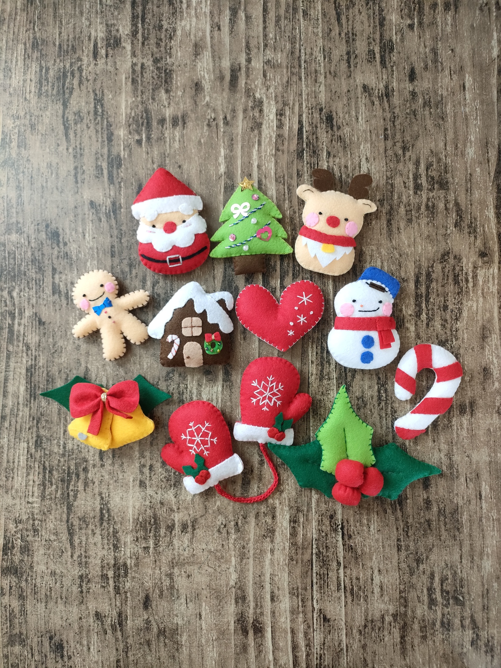 フェルトのクリスマスオーナメント 6種類 」の作り方ぬくもり