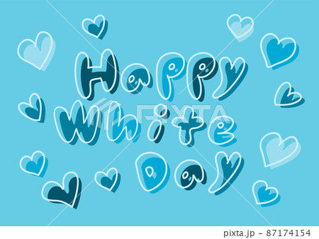 ホワイトデーロゴ 溶けたチョコレートがかかったハートとリボンのイラスト素材209243558- イメージマート