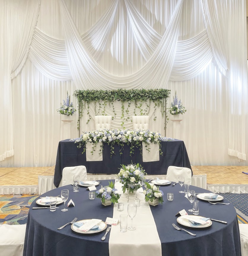 高砂 チュール メインテーブル オーガンジー 結婚式