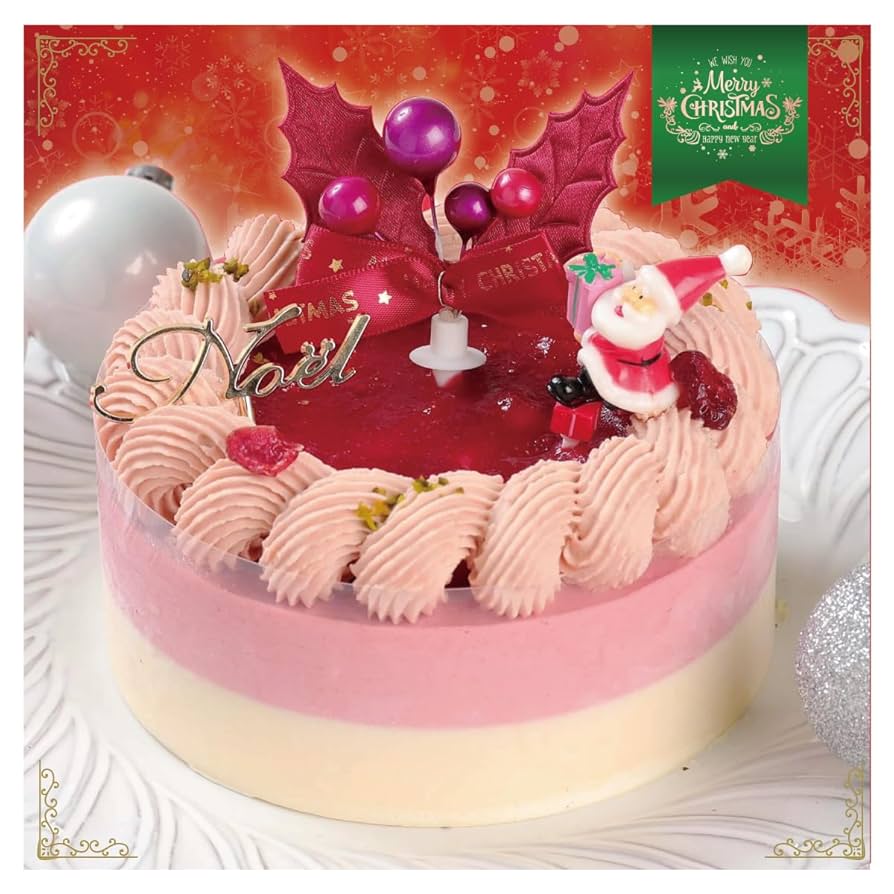 レポ 可愛い♡がギュッと詰まったクリスマスケーキ1Dayレッスン♡大阪市北区 フラワーケーキ ♡デコレーションスイーツetc♡お菓子教室 ローズ♡ガーデン