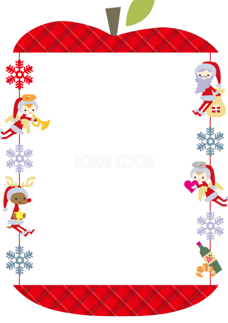 クリスマスフレーム 03無料イラスト素材素材ラボ