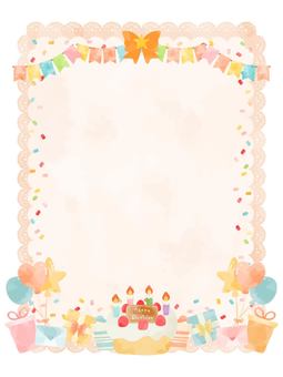 フレーム スイーツ ケーキ ピンクストライプ 縦型のイラスト素材21579687- PIXTA