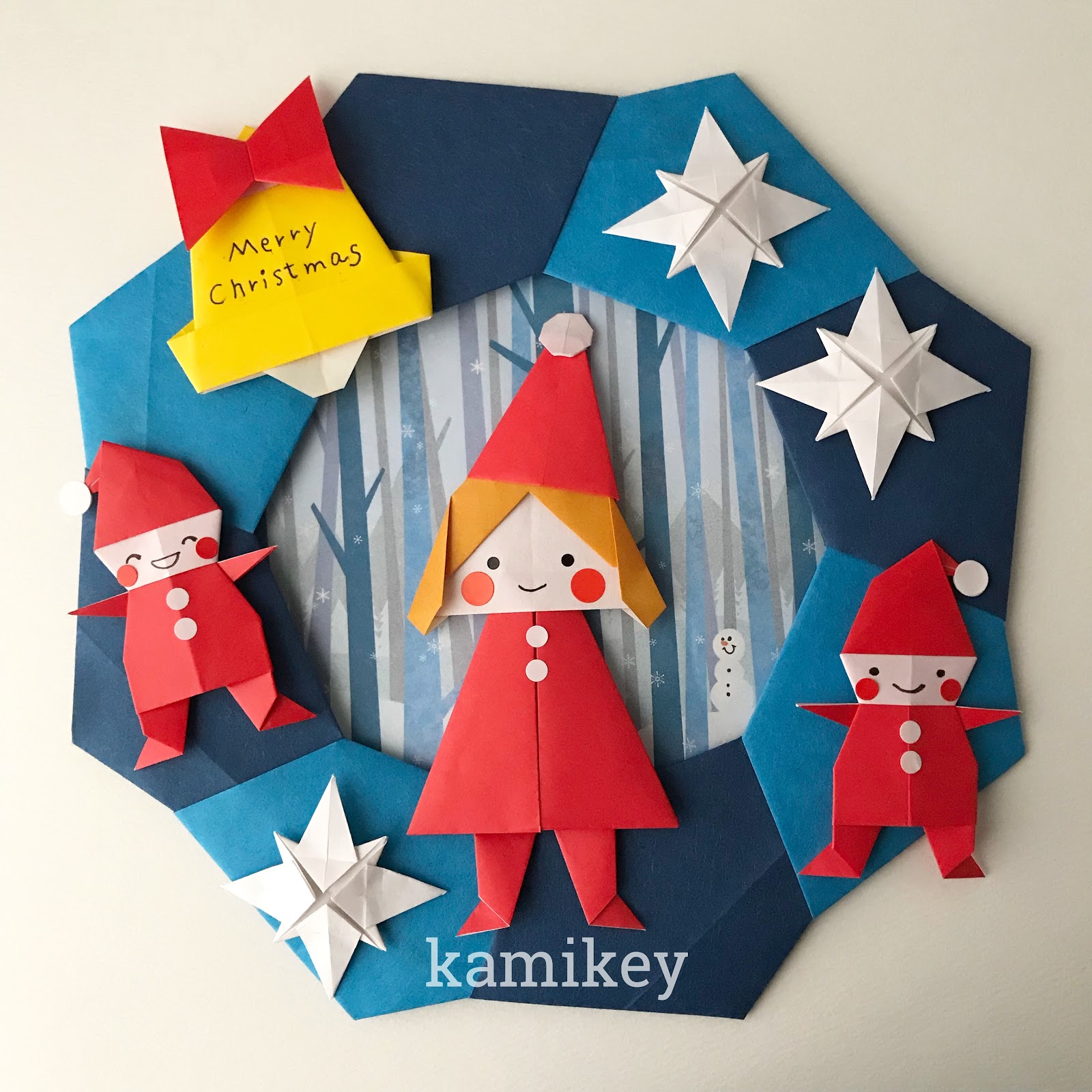 クリスマス 折り紙 簡単 可愛い ひよこ サンタクロースの折り方Christmas Origami Easy Cute Chick SantaClaus Paper Craft DIY