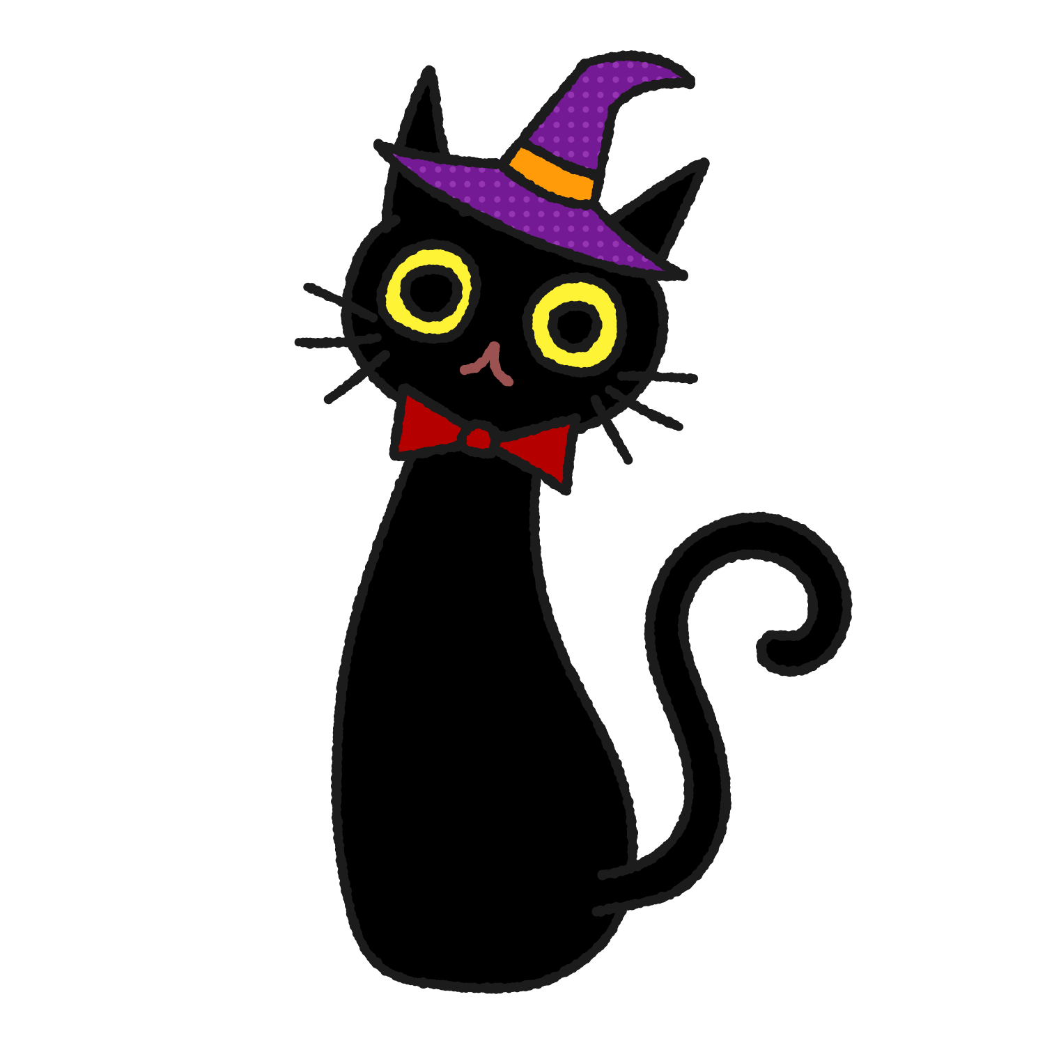 可愛くポップなハッピーハロウィンイラストのフリー素材イラストイメージ