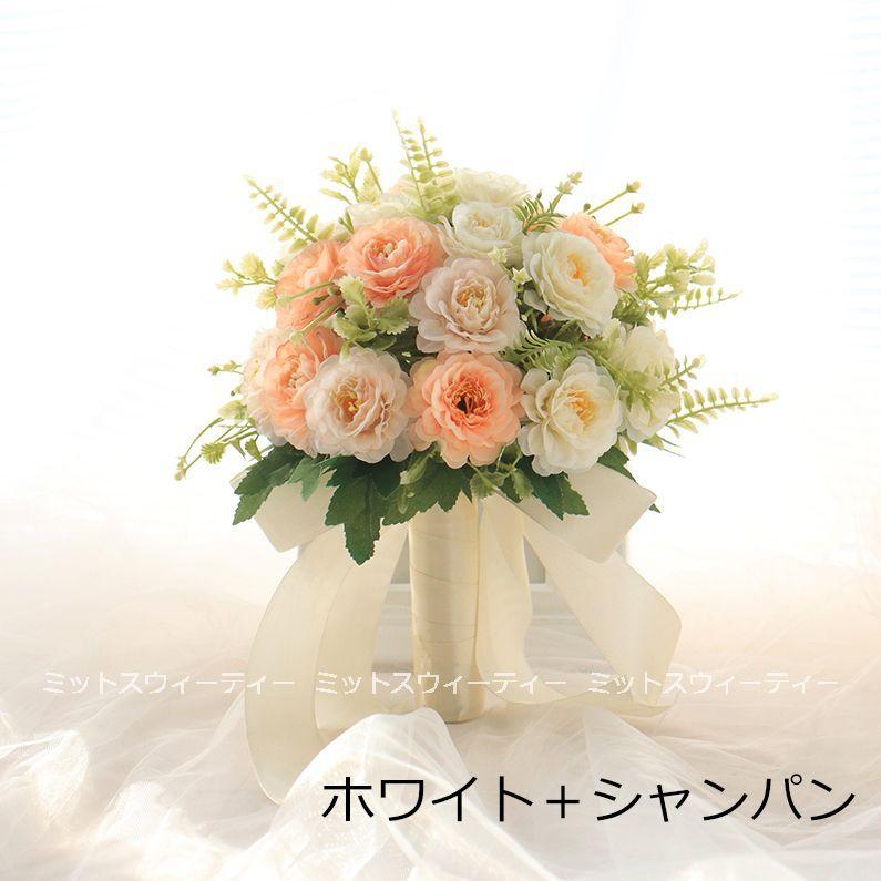 ウエディングブーケ 二次会 結婚式 ウェディングブーケ 花嫁 グリーン系 披露宴 前撮り 造花 ブライダルブーケ 海外挙式 クラッチブーケ 個性クラッチブーケ ♡ アーティフィシャルフラワー ウェディング ブーケ