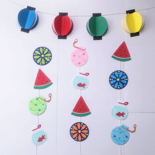 手作り おうち夏祭りのおしゃれなアレンジ・飾り方のインテリア実例RoomClip ルームクリップ