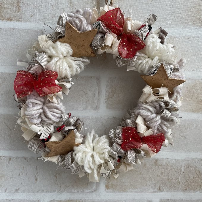 無料記事 布で作るかんたんリースの作り方 クリスマスversion nahoppe_handmade ドール服・baby＆キッズ雑貨のパタンナー