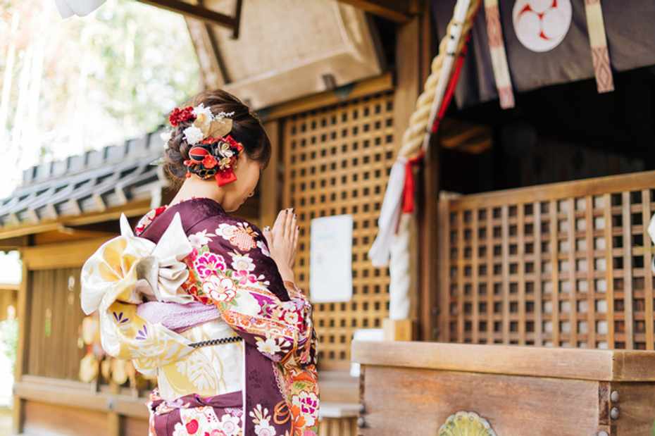 Amazon初詣 正月 着物 通販 M寸 紺地 花絣柄 sk-38 訳有り・弊社柄おまかせ着物 通販