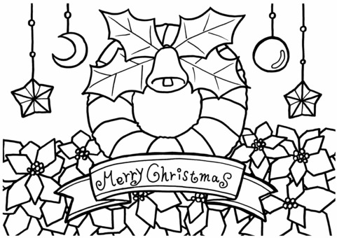 大人向けぬりえ クリスマスリース株式会社ユニスマイル