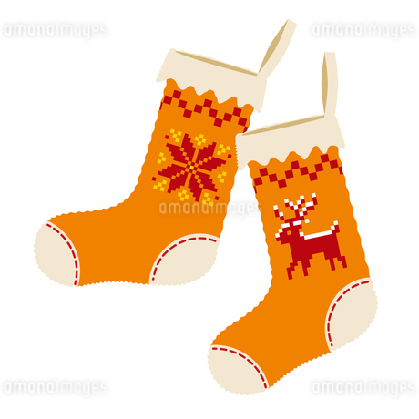 ギフトと赤のかわいいクリスマス ソックス キャンディ イラスト グラフィック要素Premiumベクトル素材