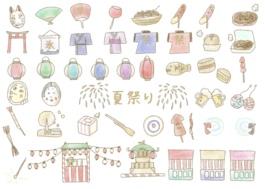 屋台のイラスト お祭り : ゆるかわいい無料イラスト素材集