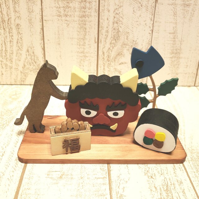 楽天市場 陶器製 四季の行事 節分 鬼っ子 せつぶん 節分の置物 節分のお飾りお写真に写っているもの全てがセットになり、化粧箱にお入れしてお届けします！節分豆まき 季節の行事 2月3日 2 3 二月三日 節分のお飾り:人形の鈴勝