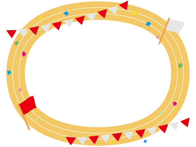 運動会 応援旗を振る子どもたち イラストフレームのイラスト素材102369184- PIXTA