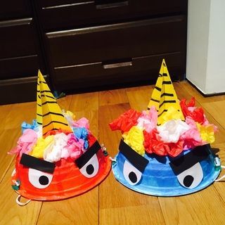 節分工作 ちぎり絵で作る鬼のお面！ 1歳児〜ASMR風動画