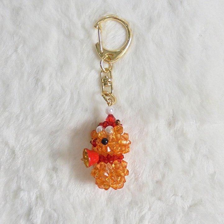 クリスマスキーホルダー ハンドメイド デリカビーズ織り Xmas チャーム キーホルダー hiro-asu 通販18529121Creema クリーマ