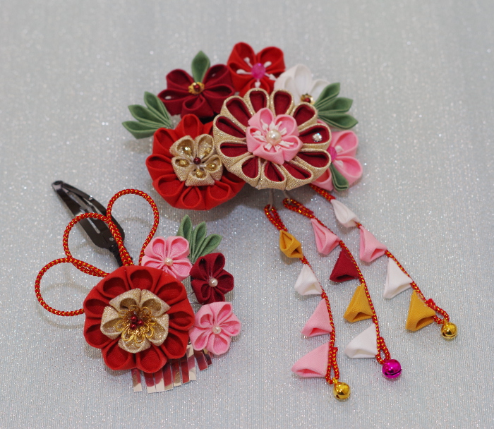 七五三に手作りのつまみ細工かんざしを♪三歳、七歳ではどう違う？由来や使い方を知ろう♡東京広尾 つまみ細工教室「花びら」