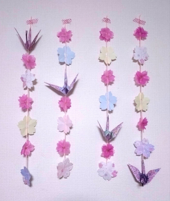 簡単に作れる立体サクラの折り紙