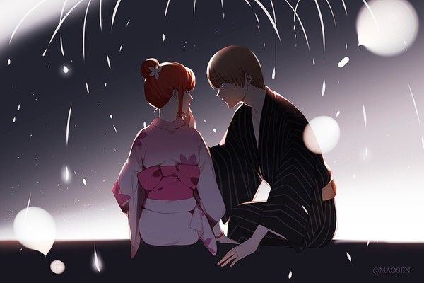 浴衣のカップルイラスト - No: 768041無料イラスト・フリー素材なら「イラストAC」