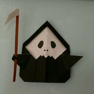簡単ガイコツ折り紙の作り方Halloween DIY