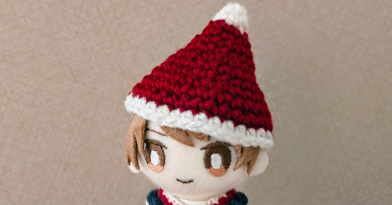 クリスマス用毛糸の首飾りと帽子