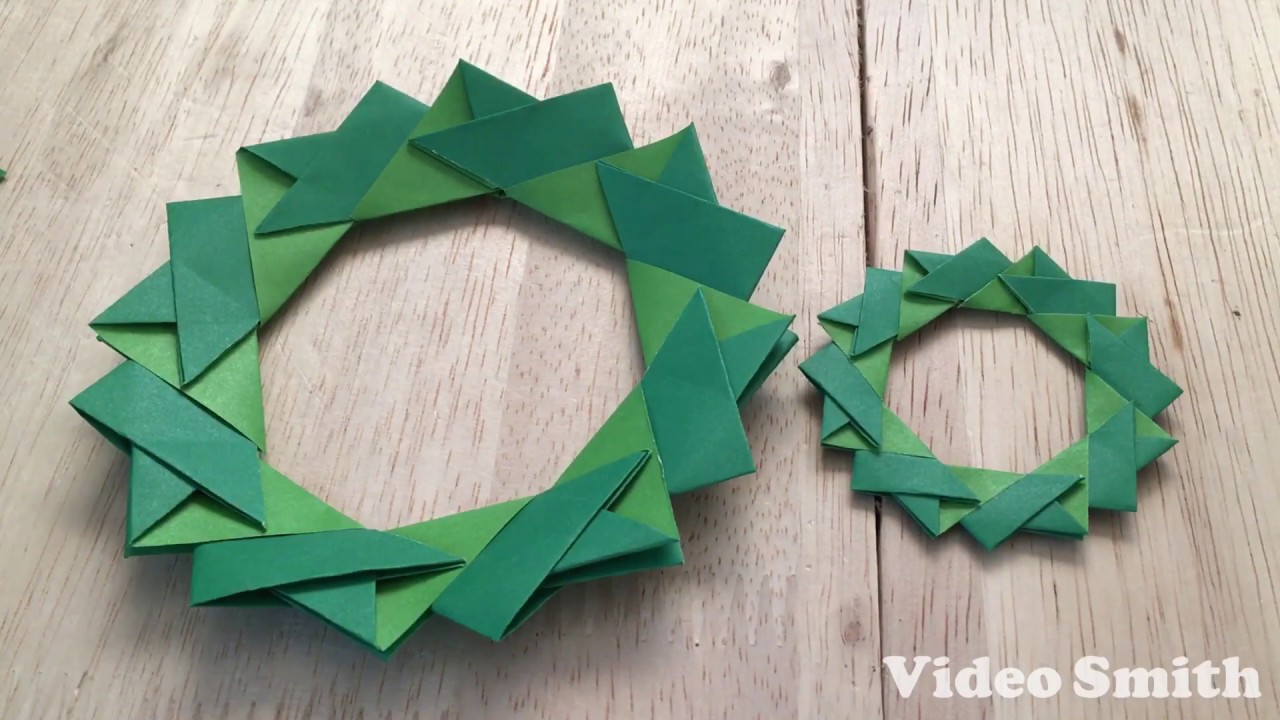 動画 折り紙リース クリスマス飾りに簡単♪保育士の転職・採用は 保育士バンク！