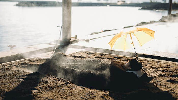 別府海浜砂湯：タトゥーがあっても入浴可能な砂湯温泉
