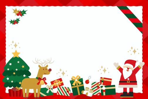 柊とメッセージ 縦 -カジュアル はがき クリスマスカード テンプレート